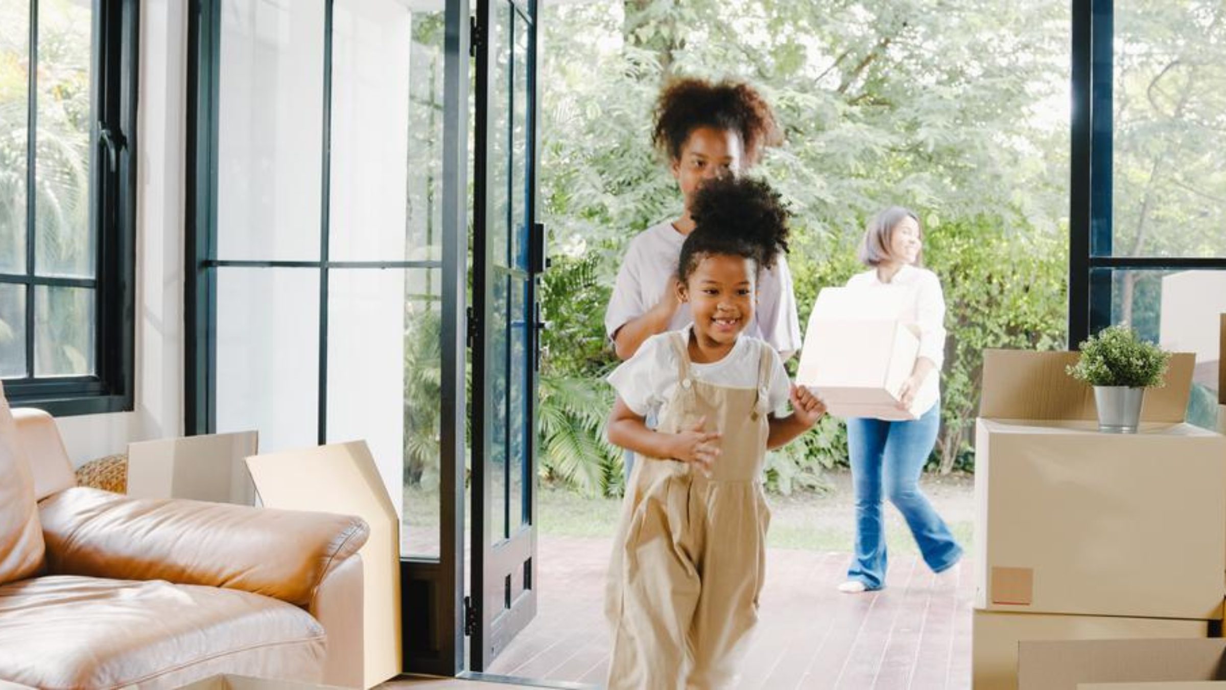 Family moving into a new home in North County San Diego